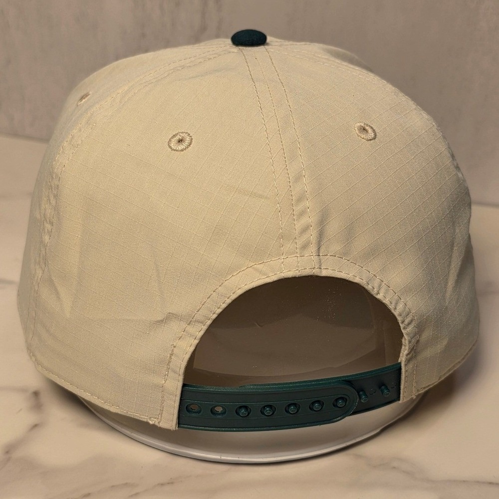Peanuts Snoopy Camping Ripstop Snapback Hat Tan Green Its All Good In The Woods - Picture 5 of 8